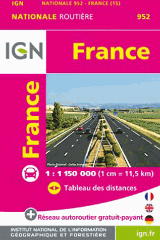 France Mini Road and Tourist Map.