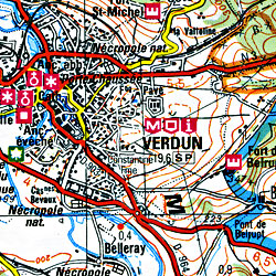 Reims and Verdun Section Map.