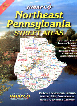 Pennsylvania Northeast Street ATLAS, Pennsylvania, America.