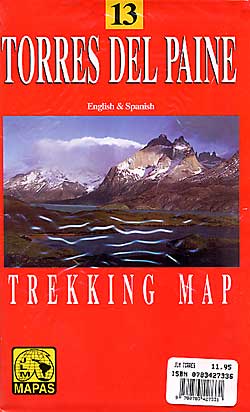 Torres del Paine Trekking Map.