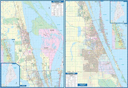 Brevard County, FL Wall Map.