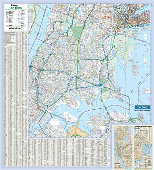 Bronx WALL map New York, America.