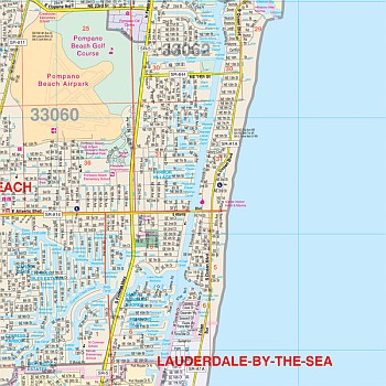 Fort Lauderdale & Broward Co WALL Map, America.