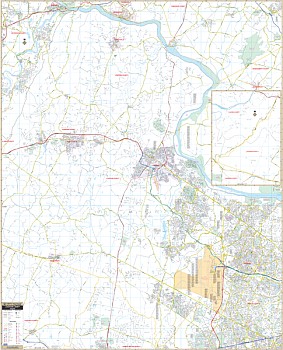 Loudoun County Wall map, Virginia, America.