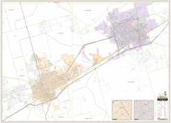 Midland & Odessa Wall Map.