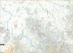 Montgomery County WALL Map, Maryland, America.