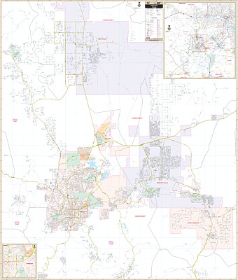 Prescott WALL Map, Arizona, America.