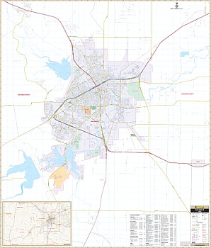 San Angelo Wall Map.