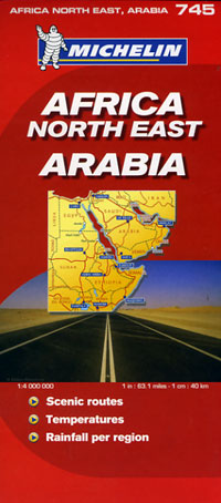 Africa Northeast and Arabia Road and Tourist Map.