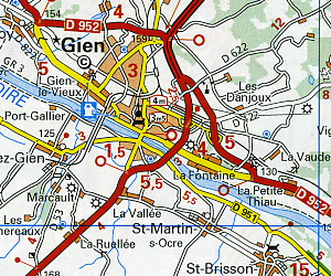 Michelin France Tourist and Motorist Shaded Relief Road ATLAS.
