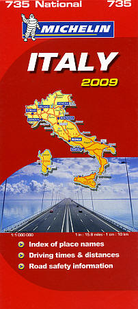 Italy Road and Tourist Map.