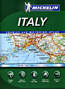Italy Road and Shaded Relief Tourist ATLAS.