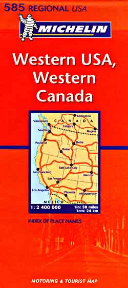 United States Western and Western Canada Road and Tourist Map.