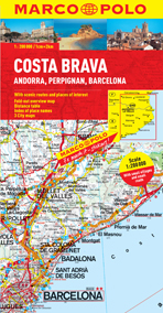 Costa Brava - Andorra, Perpignan and Barcelona Road and Tourist Map. Marco Polo edition.