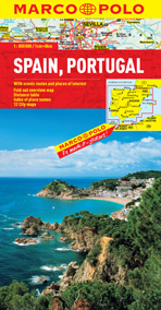 Spain and Portugal Road and Tourist Map. Marco Polo edition.