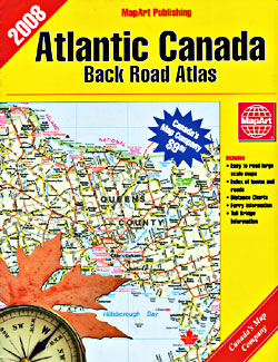 Atlantic Canada Tourist Road ATLAS.