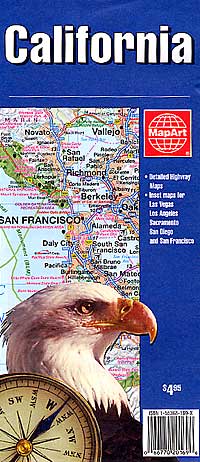 California Deluxe, Road and Tourist map.