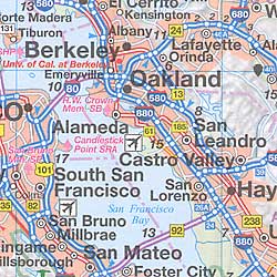 California Deluxe, Road and Tourist map.