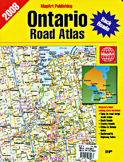 MapArt Ontario Road Atlas Travel Tourist Detailed Cover 5 