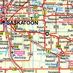 Saskatchewan Road Map