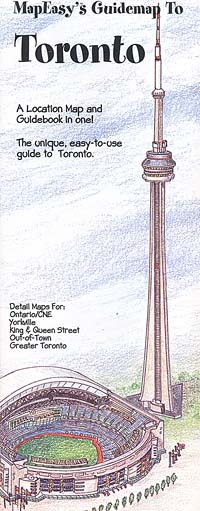 TORONTO Illustrated Pictorial Guide Map, Ontario, Canada.