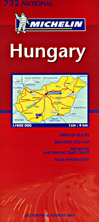Hungary Road and Tourist Map.
