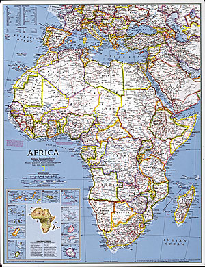 Africa WALL Map.