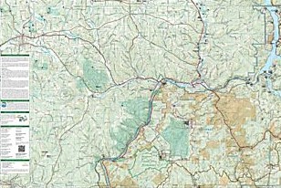 Allegheny National Forest North Road and Recreation Map, America.