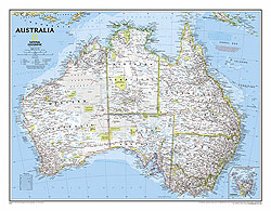 Australia Political WALL Map.