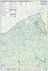Boundary Waters Canoe Area East, Superior National Forest, Outdoor Recreation Road and Tourist Map.