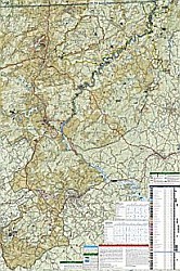 Brasstown Bald and Chattooga River Road and Recreation Map, America.