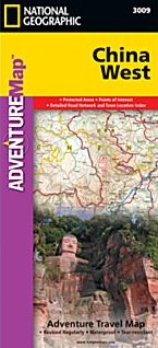 China West Adventure, Road and Tourist Map.