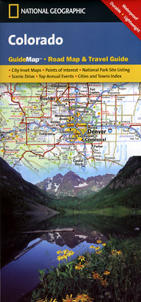 Colorado Road and Physical Tourist Guide map.