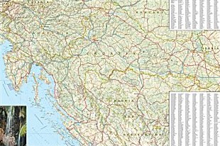 Croatia Adventure Road and Tourist Map.