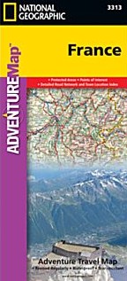 France Adventure, Road and Tourist Map.