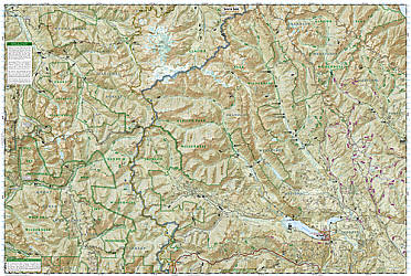 Glacier Peak Wilderness, Mount Baker/Snoqualmie & Okanogan-Wenatchee National Forests, Road and Recreation Map.