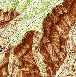 Grand Canyon Physical WALL Map.