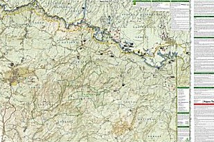 Hellsgate, Salome and Sierra Ancha Wilderness Areas Road and Tourist Map, Arizona, America.