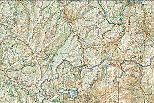 Holy Cross and Eagles Nest Wilderness Road and Tourist Map, Colorado, America