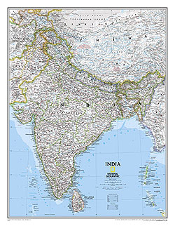 India Political WALL Map.
