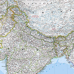 India Political WALL Map.