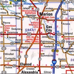 Indiana Guide Map.