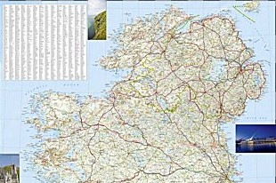 Ireland Adventure Road and Tourist Map.