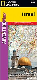 Israel Adventure Road and Tourist Map.
