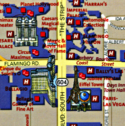 LAS VEGAS "Destination" map Las Vegas, America.