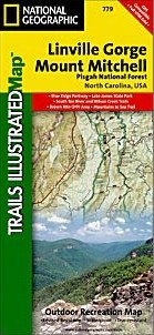 Linville Gorge and Mt. Mitchell - Pisgah NF, Road and Recreation Map, America.