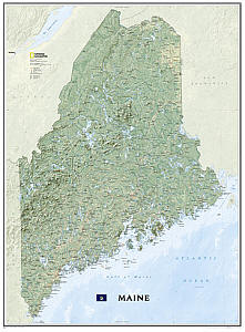 Maine WALL Map.