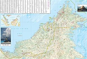 Malaysia Adventure Road and Tourist Map.