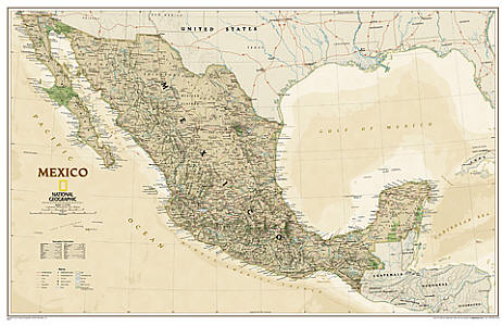 Mexico "Executive" WALL Map.