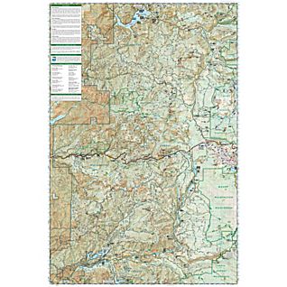 Mount Jefferson and Mount Washington Road and Recreation Map, Oregon, America.